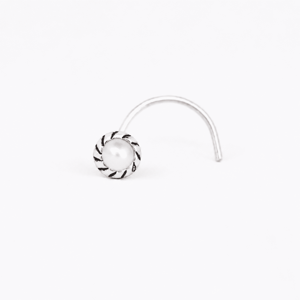Pearl Twist Nose Pin