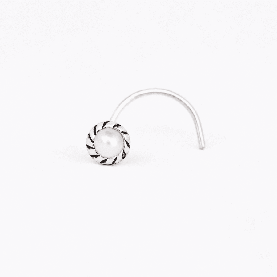 Pearl Twist Nose Pin