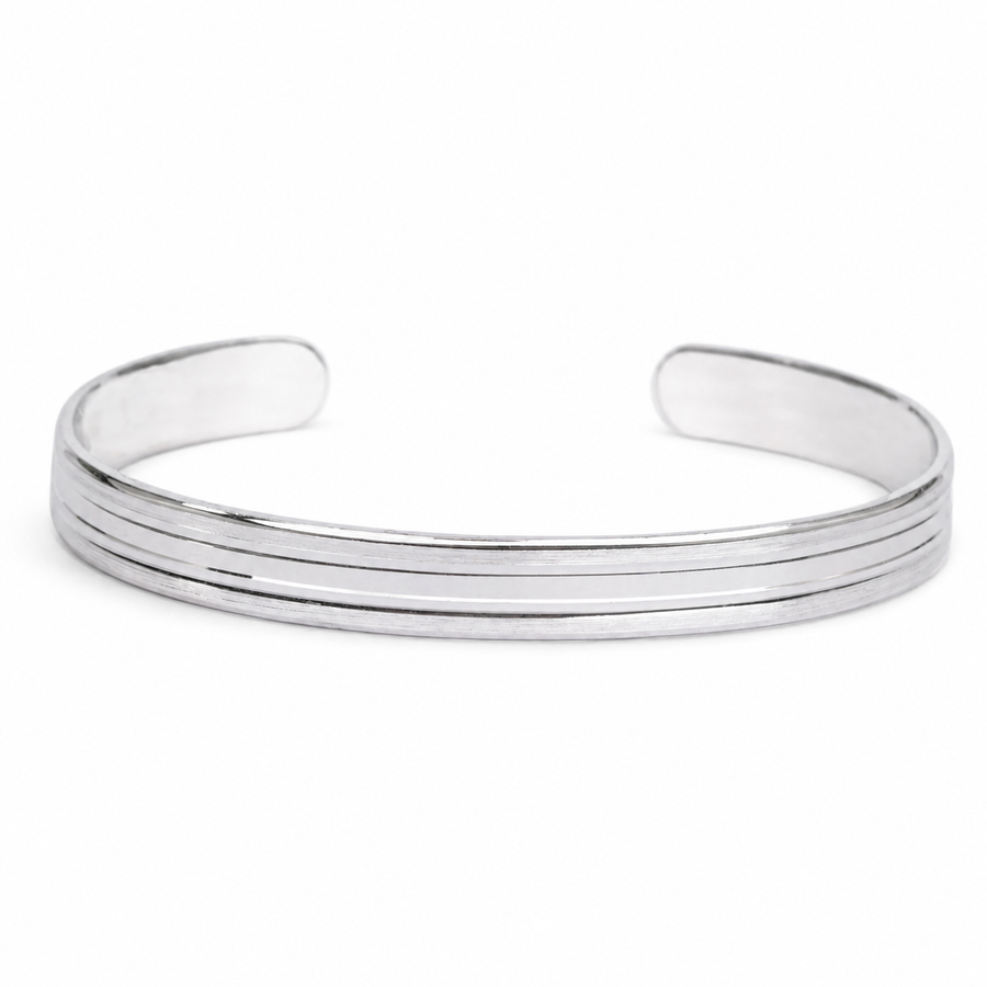 925 Silver Twin Line Cuff Kada