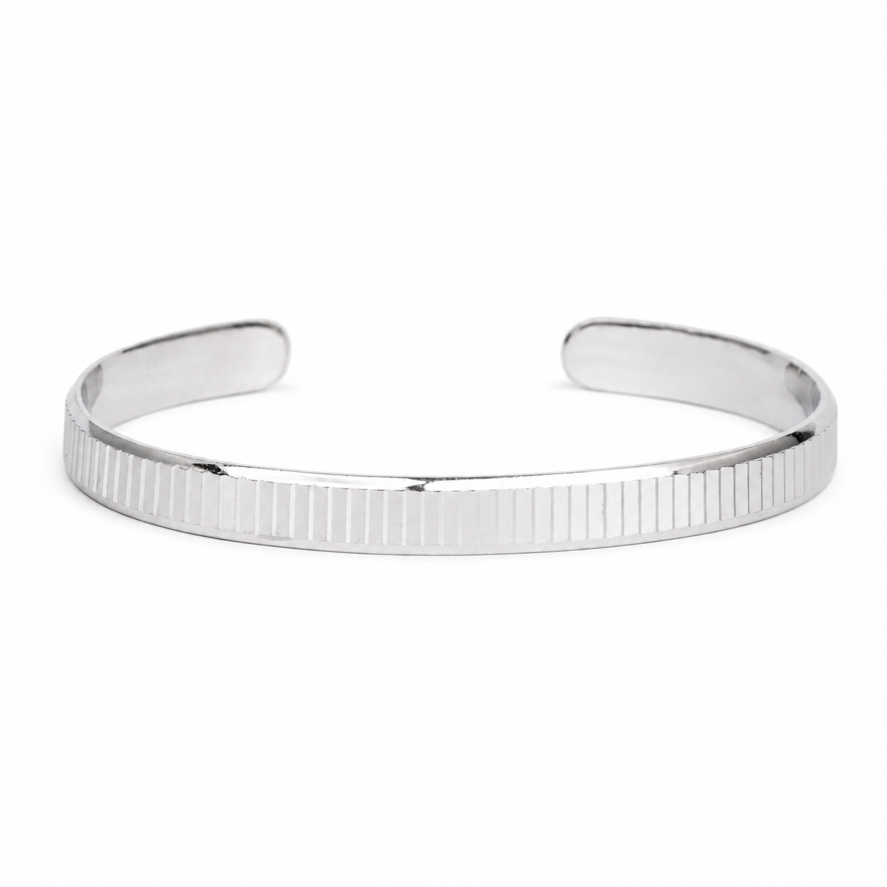 925 Silver Edge Line Cuff Kada