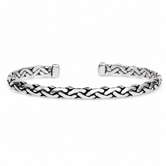 925 Silver Twisted Cuff Bracelet