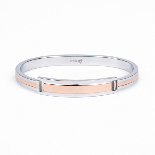 925 Silver Dual Tone Hand Kada