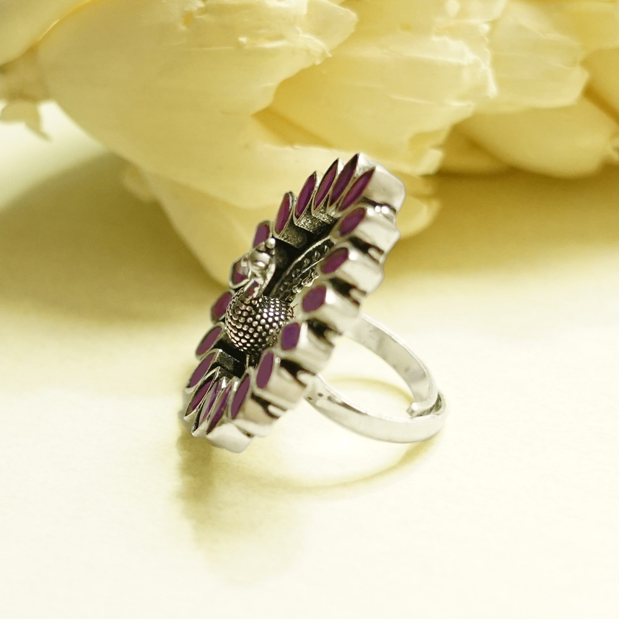 Regal Peacock Ring