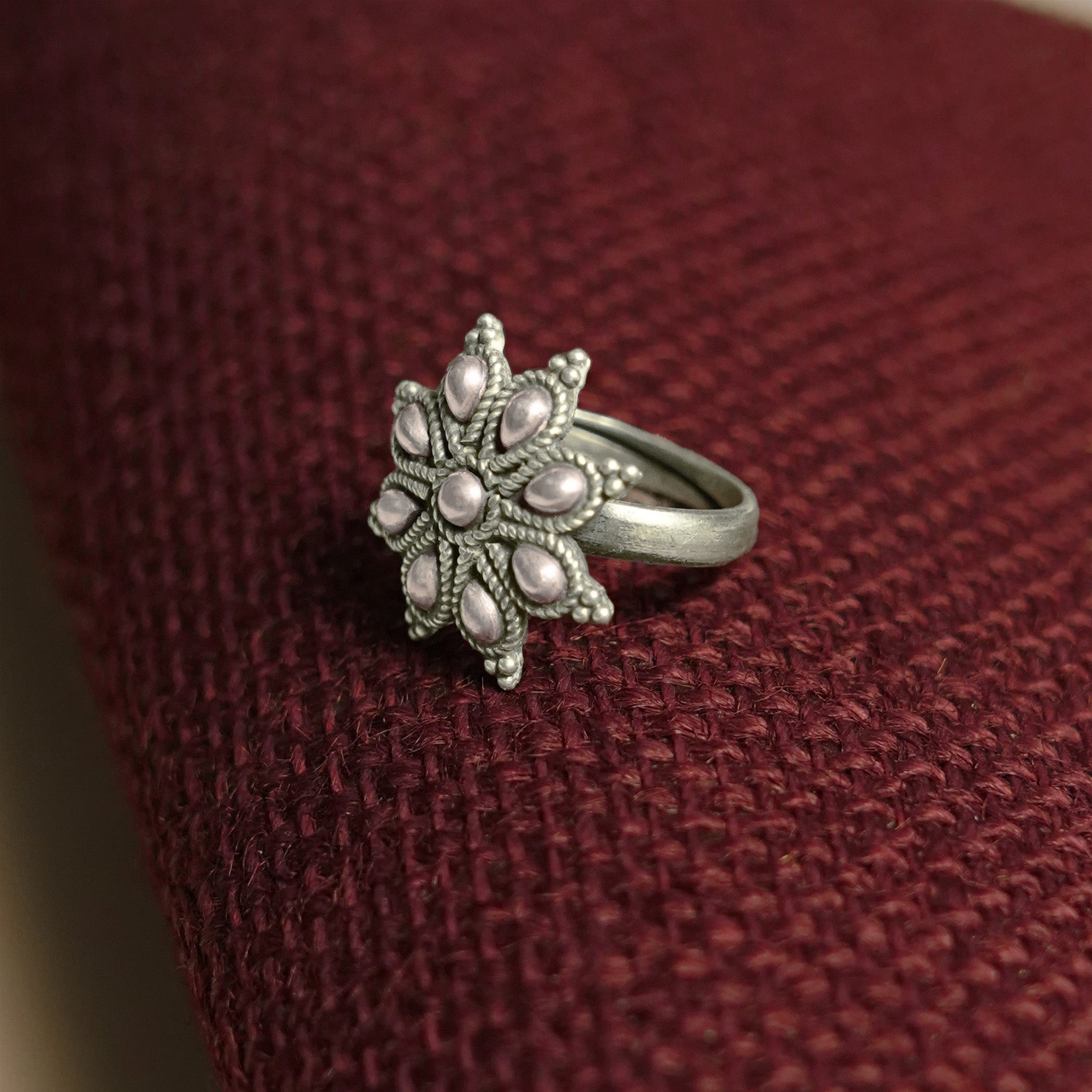 Silver Lotus Ring