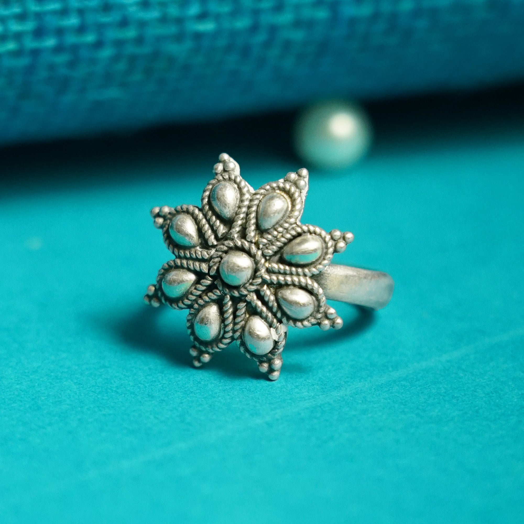 Silver Lotus Ring