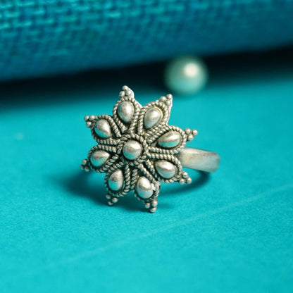 Silver Lotus Ring