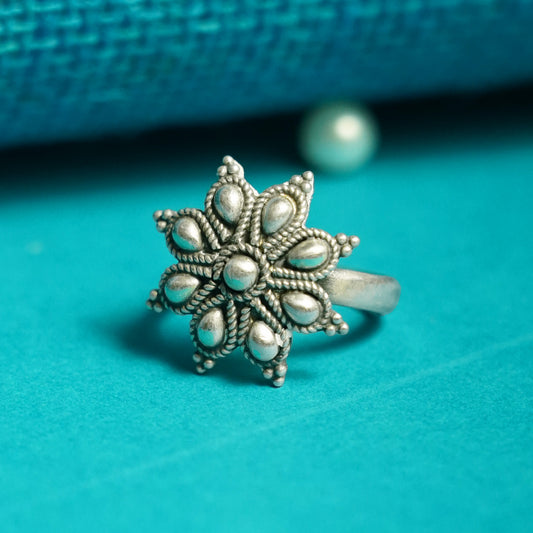 Silver Lotus Ring