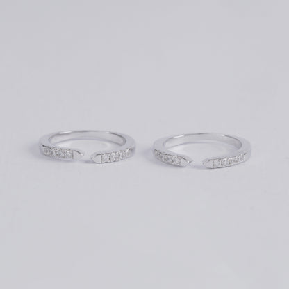 Silver Stone Toe Ring