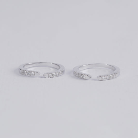 Silver Stone Toe Ring