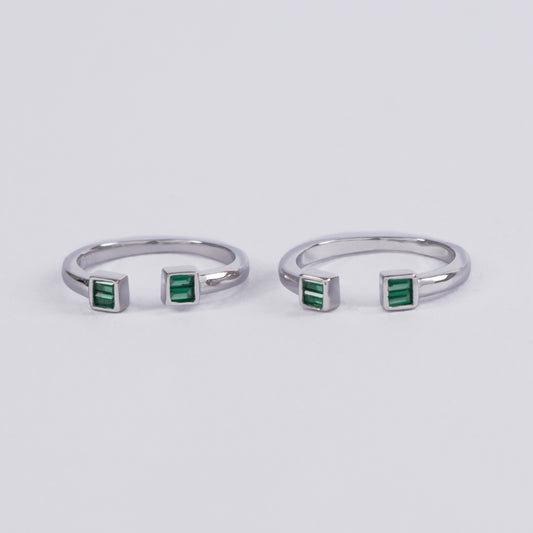 Green Stone Toe Ring