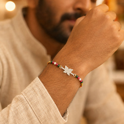 Butterfly 925 Silver Rakhi