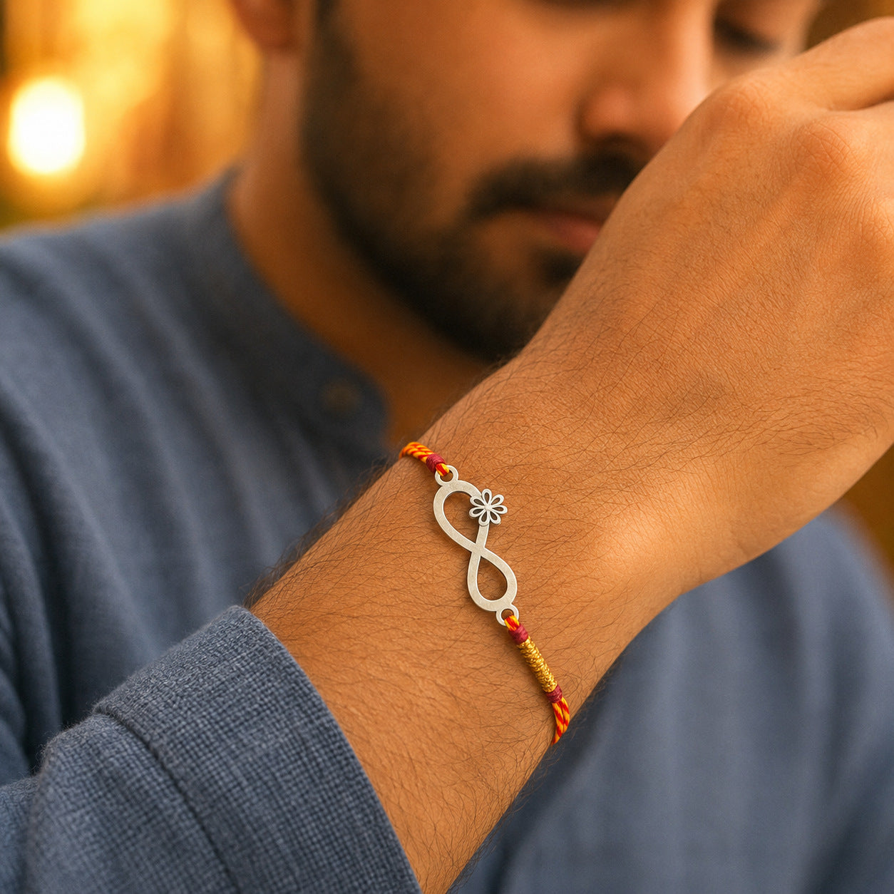 Infinity 925 Silver Rakhi