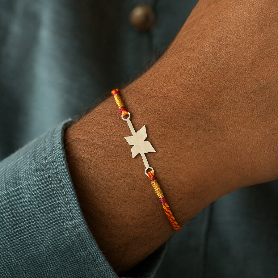 Butterfly 925 Silver Rakhi