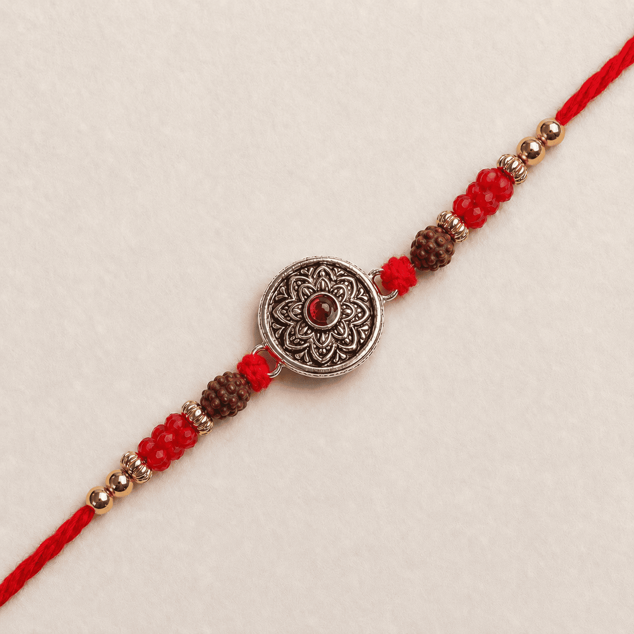 Flower 925 Silver Rakhi