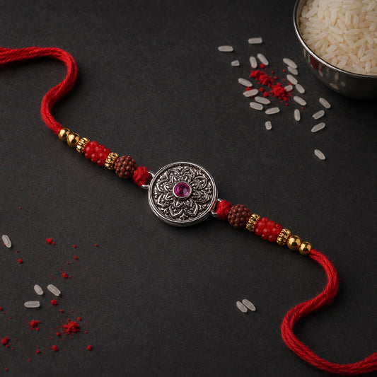 Flower 925 Silver Rakhi