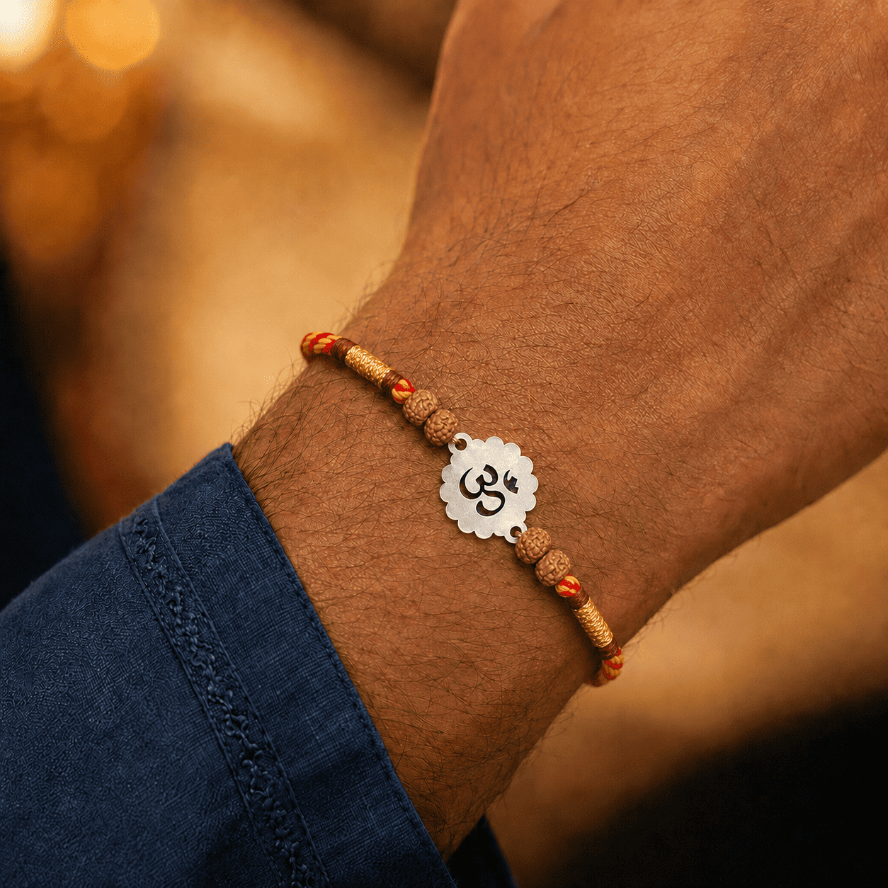 OM 925 Silver Rakhi
