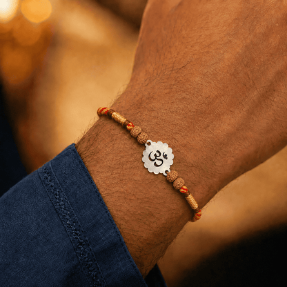 OM 925 Silver Rakhi