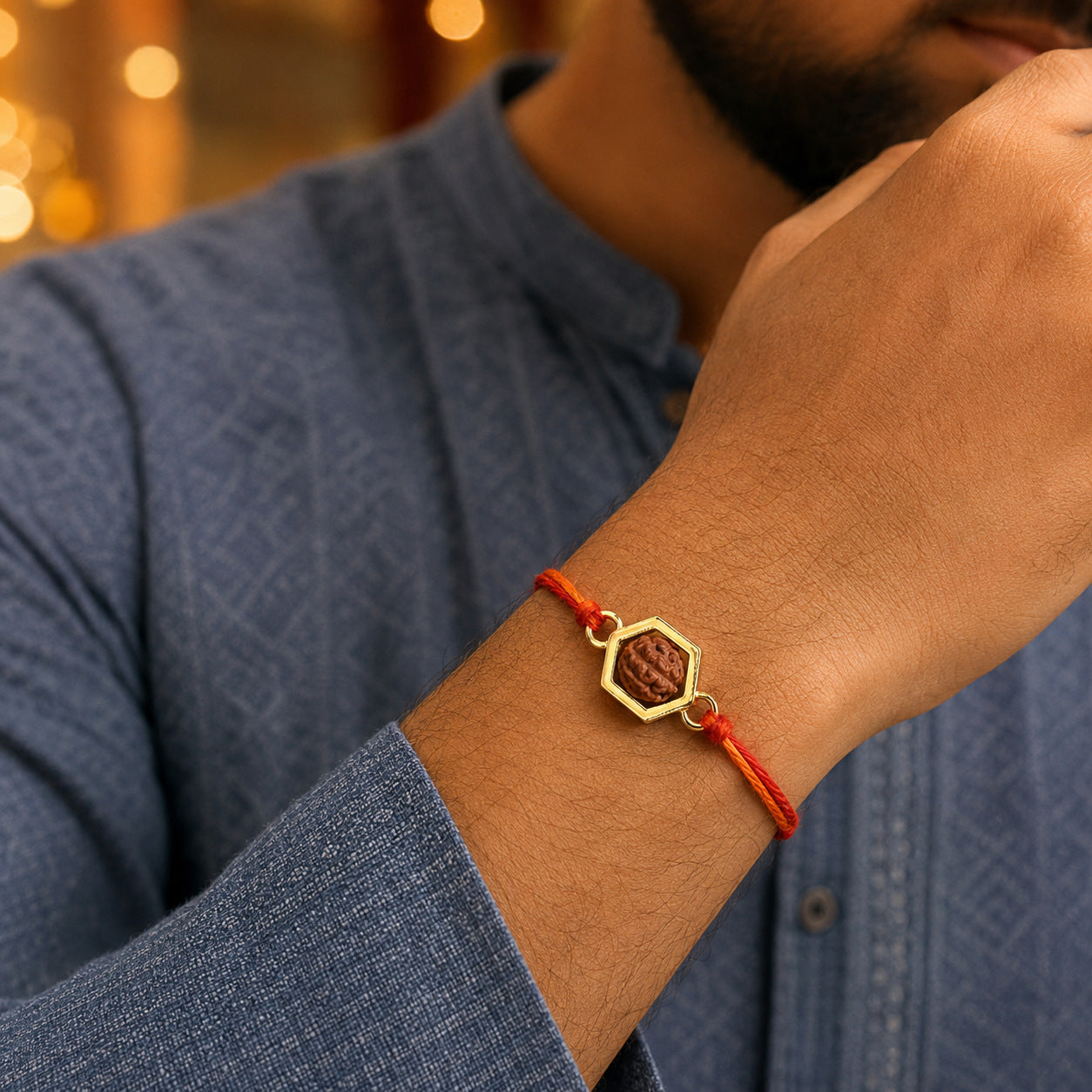 Rudrakash 925 Silver Rakhi
