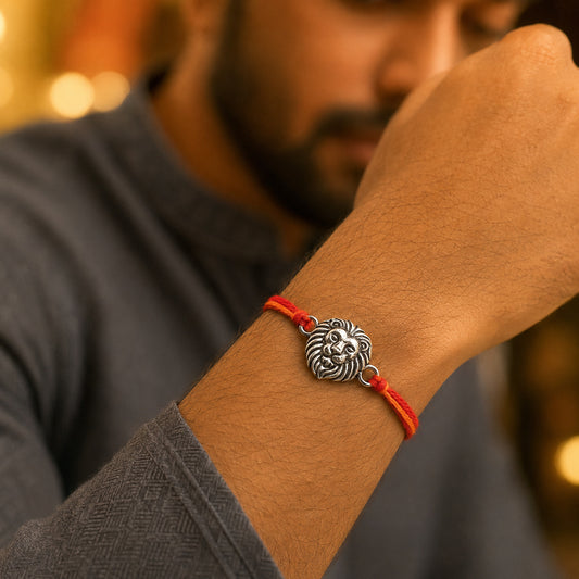 Lion 925 Silver Rakhi